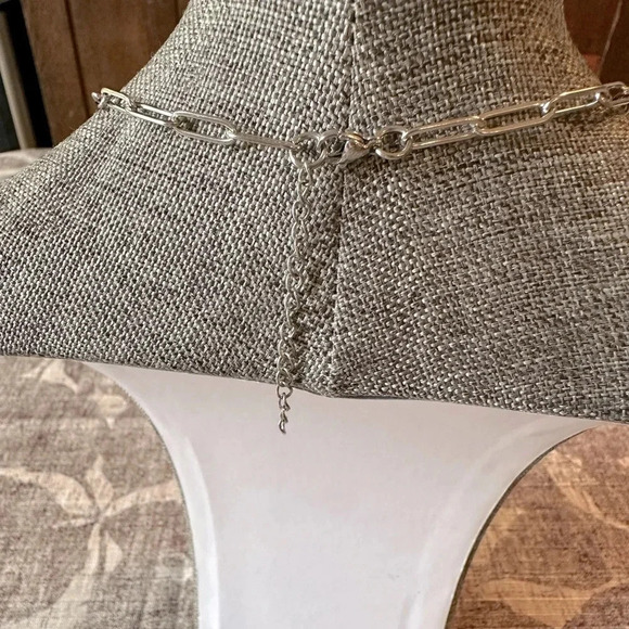 Sunburst Cut Out Heart Stainless Steel Paperclip Pendant Necklace Waterproof - Picture 5 of 5